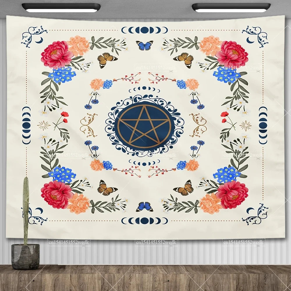 Moon Phase Psychedelic Celestial Tapestry