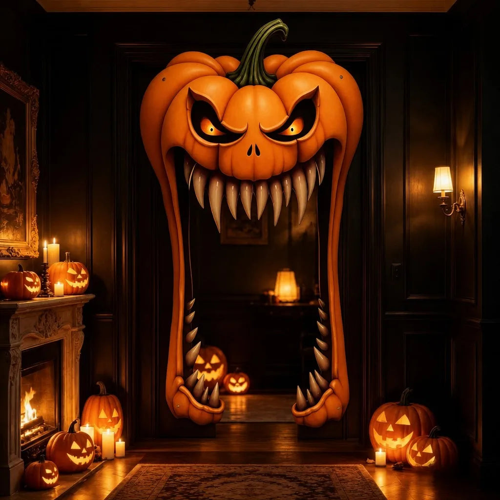 1-Piece Halloween Devil Pumpkin Porch Banner Photo Booth Prop Suitable for - product image 5