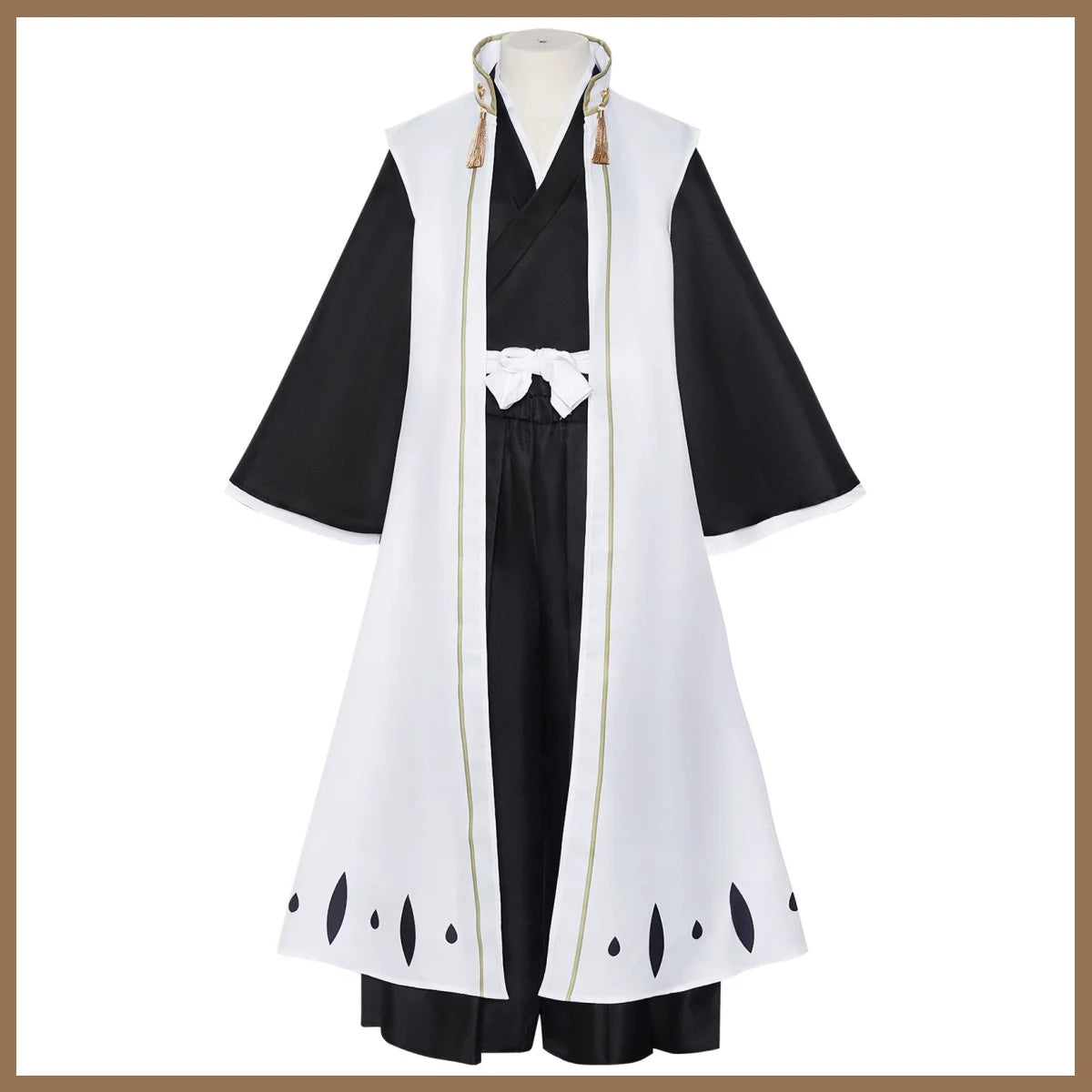Anime Bleach Kuchiki Byakuya Costume Gotei 13 Captain White Cloak Combat Uniform Adult Man - suit / XXL