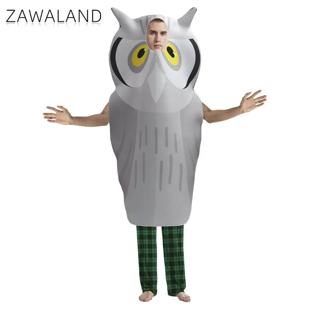 Owl Costume Adult Men Halloween Personality Animal Sponge Suit Fancy - product image 2