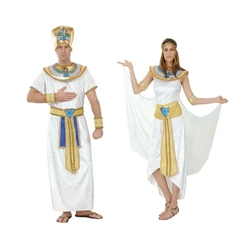 Halloween Costumes Ancient Egypt Egyptian Pharaoh King Empress Cleopatra Queen Costume for - Cleopatra / One Size