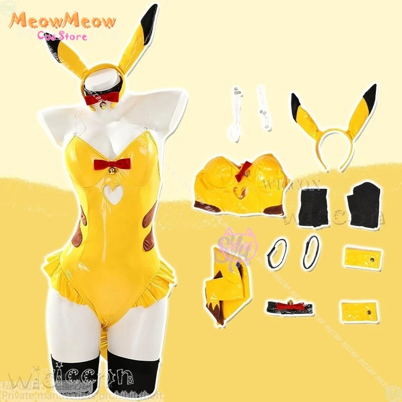 Anime Mon 2025 Activity FURRY Yellow Mouse PU Costume