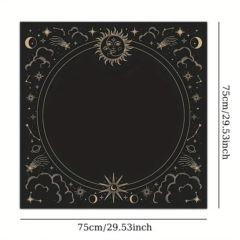 Sun & Moon Celestial Tarot Altar Cloth
