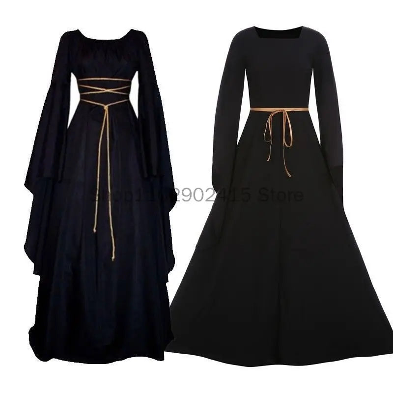 Medieval Witch Dress for Women Cosplay Vampire Bride Halloween Carnival New Clothing Middle Ages Costumes - product image 3