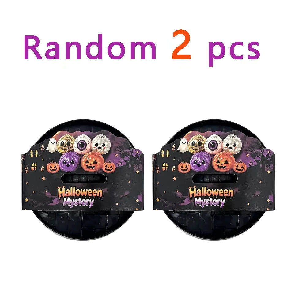 6 Styles Halloween Bun Squishy Toys Glitter Pumpkin Eyeball Cute Face Squeeze - product image 10