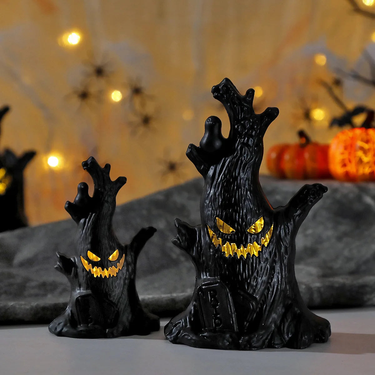 Light Up Halloween Tree Decoration Creepy Tree Figurine Battery Operated - product image 2