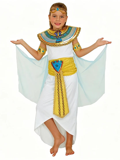 Umorden Adult Kids Egypt Nile Pharaoh Cleopatra Costume for Women Men Boys Girls Family Halloween New Year - product image 8