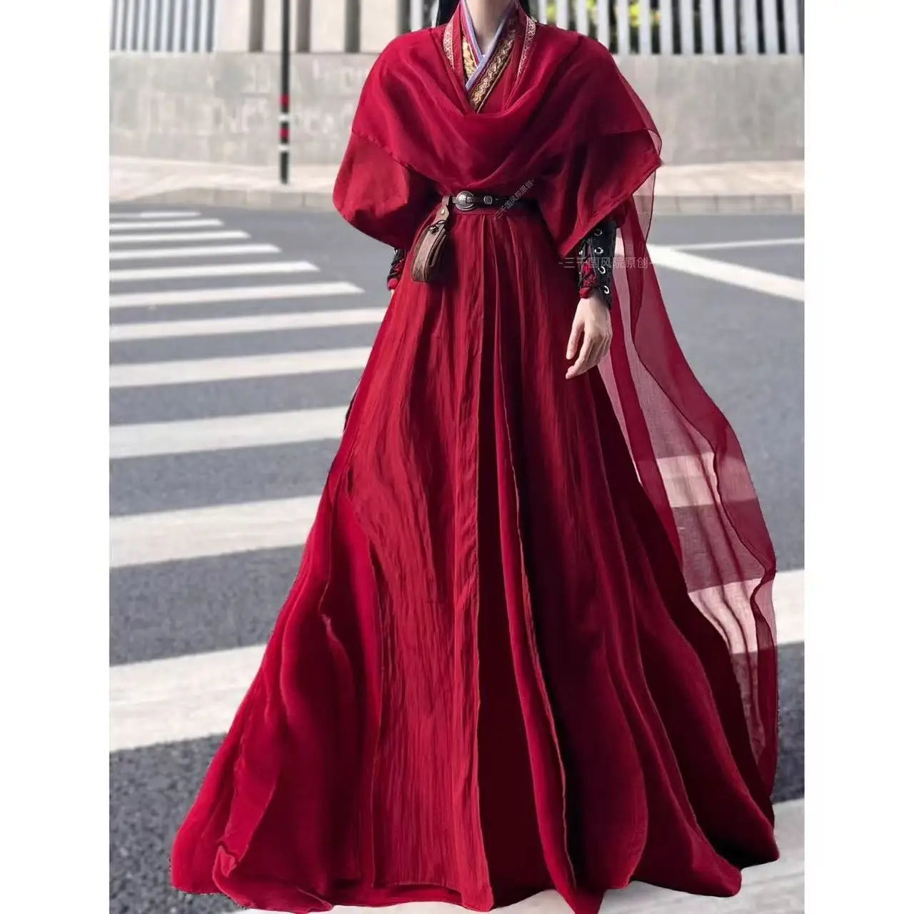 Classic Red Halloween Costume Men Women Comic Exhibition Hanfu Outfit Trandy Boys Street - full set / XL 70.1–72.8 in (178–185 cm)