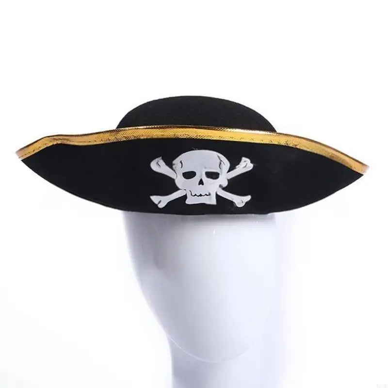 Pirate Captain Hat for Women Men Unisex Halloween Costume Pirate Hat Party Hat Y08E - product image 4