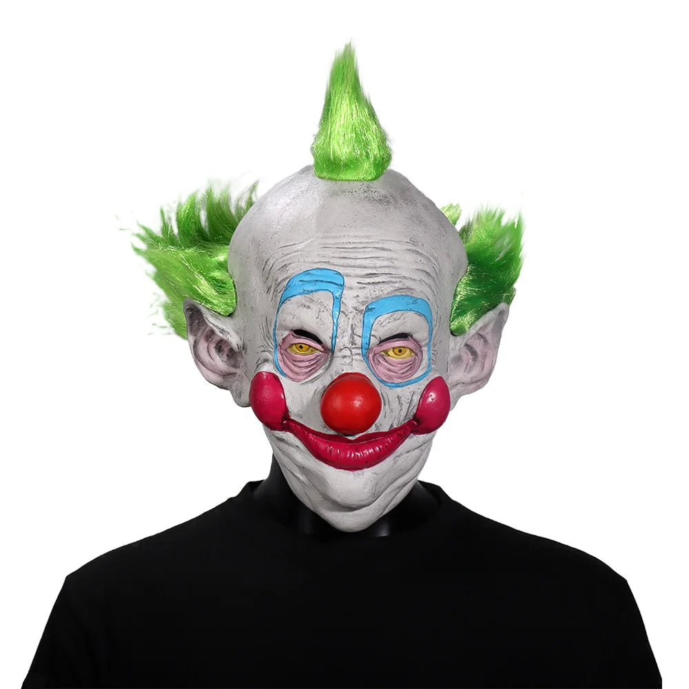 Killer Klowns From Outer Space Clown Mask Costume Demon Killer Joker Latex Helmet - red hair clown
