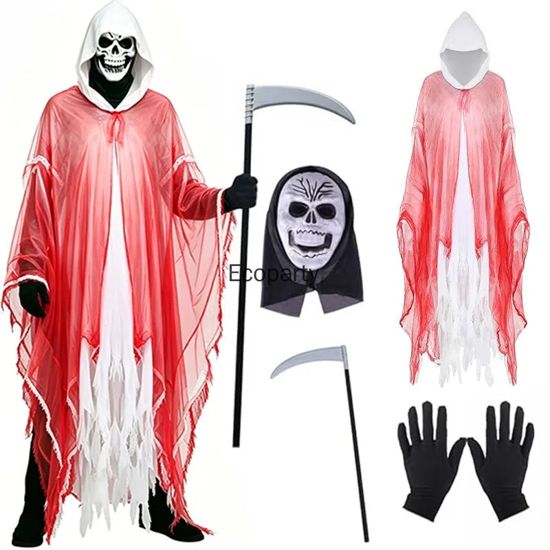 Adult Grim Reaper Costume – Hooded Cloak & Horror Accessories