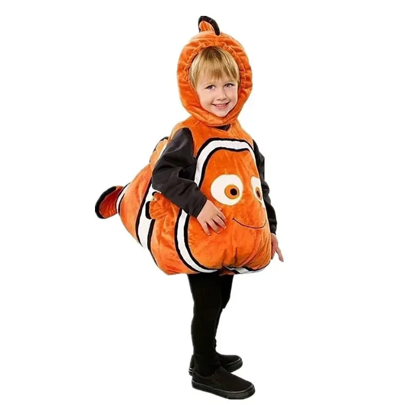 Toddler Clown Fish Costume Cute Baby Adventure Performance Costume Halloween Dress Up - 01 / XL-140