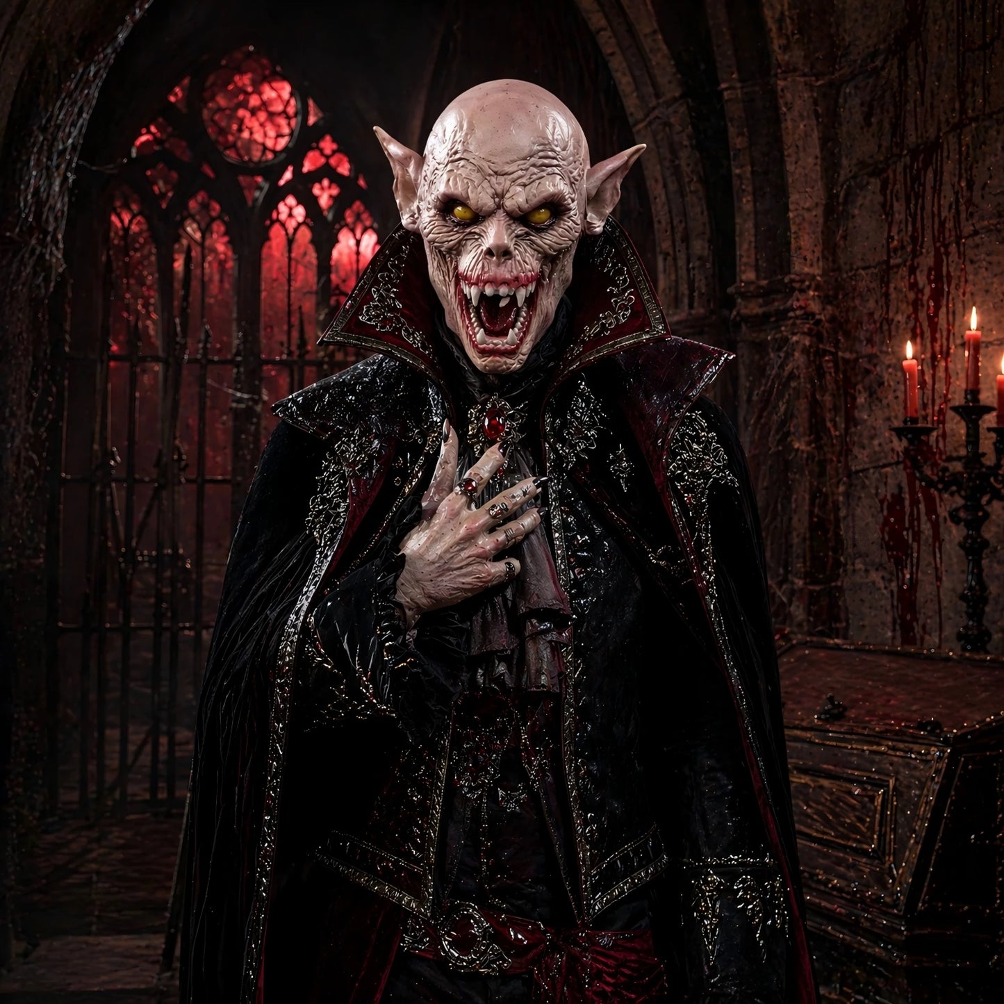 Halloween Mask Vampire Demon Monster Latex Full Head Adult Costume Prop Haunted House - View 7