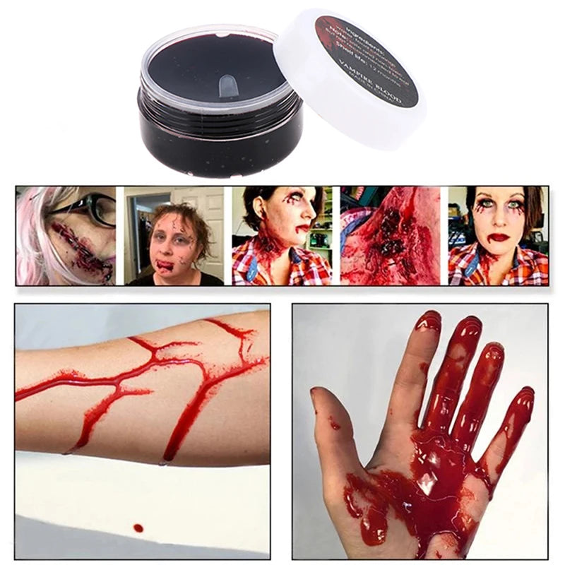 Thick Blood Fake Clot Blood Gel Makeup Vampires Scars For Halloween Cosplay 1Oz - product image 2