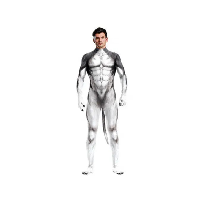 Halloween Costume Adult Men's Wild Animal Costume Full Cover 3D Print Beast Petsuit - 14 / XL