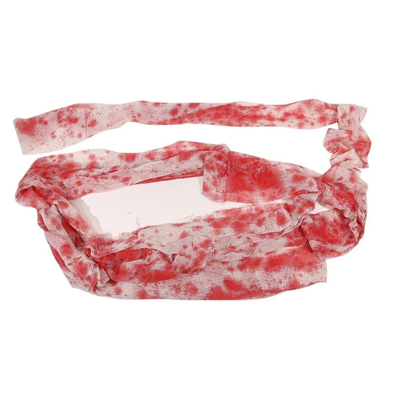 10/15M Halloween Bloody Cloth Strips Blood Gauze Bandage Haunted House Secret - product image 6