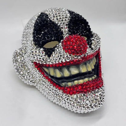 High-End Diamond-Studded Clown Mask for Man and Women Halloween Dance Mask Clown Costume - View 3