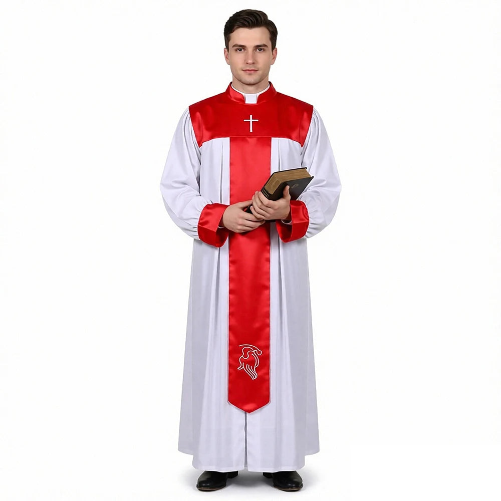 Adult Medieval Priest Robe Halloween Costume - product image 4