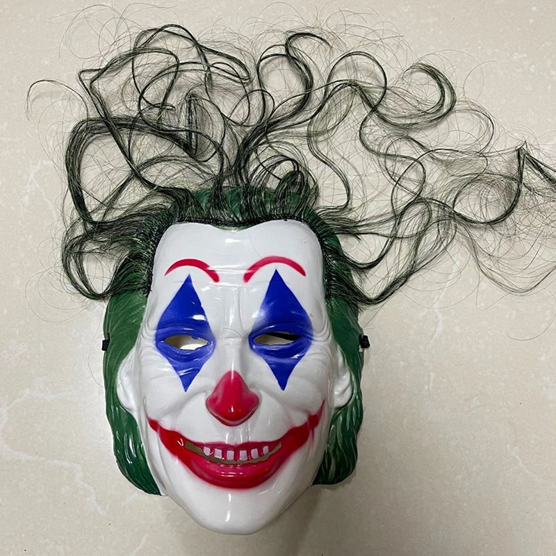 Halloween Joker Mask Costume Clown Costume Props Full Face Terror Decoration Costume - A4