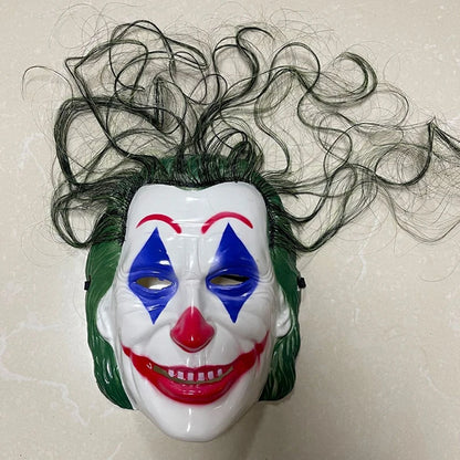 Halloween Joker Mask Costume Clown Costume Props Full Face Terror Decoration Costume - A4