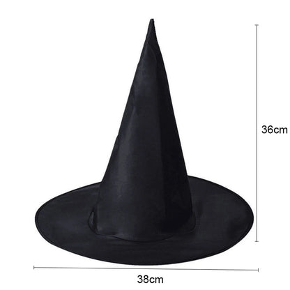 Halloween Witch Hats Black Folds Wizard Hat for Kids Adult Women Men Costume Props - View 10
