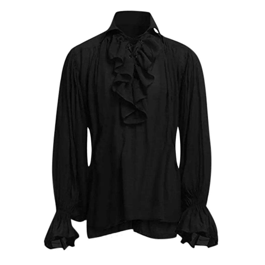 Medieval Autumn Shirts Steampunk Bandage Long Costume - alternate view 9