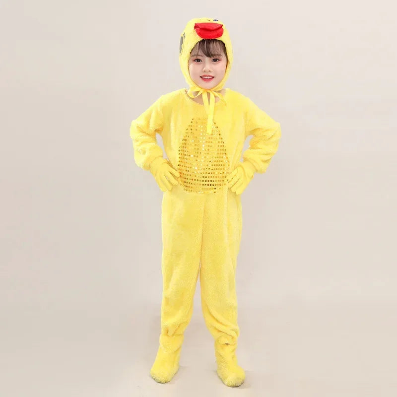New Children Kids Adult Halloween Duck Chicken Chick Costume Skirt Tutu Yellow Bodysuit Outfit Dance - product image 6