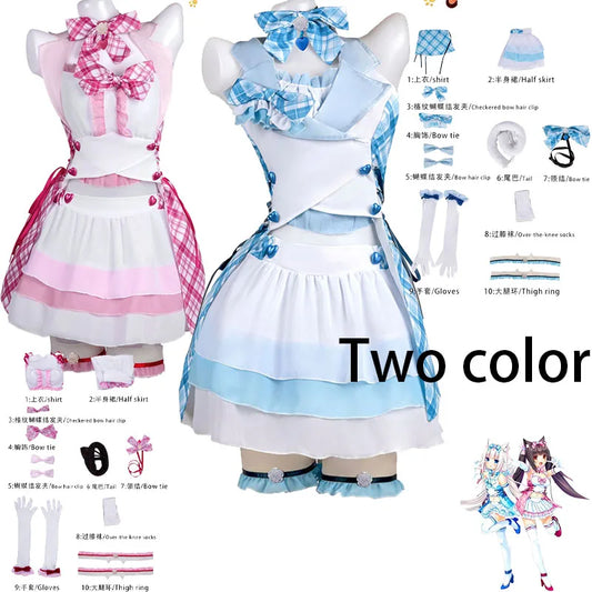 WHH Nekopara Chocola Suit Chocolaa/Vanillaa Sexy Dress New Costume
