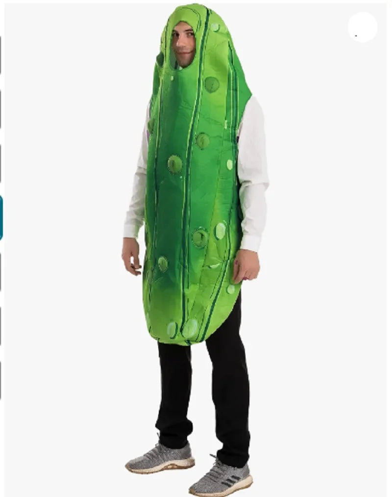 Adult Pickle Halloween Costume – Funny Green Food Costume