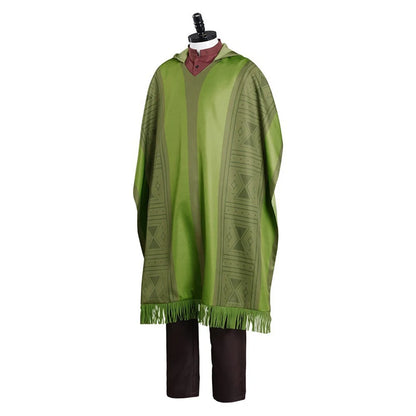 Anime Movie Madrigal Costume Bruno Adult Fancy Hallowee Cloak Shirt Pants Necklace Suit - Set / 3XL