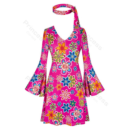70s Costume Disco Dresses for Women Halloween Costume Sexy Hippie Costume Disco Dress with Disco Headband 70s - product image 19