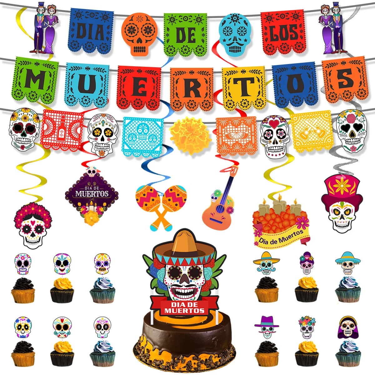 Day of the Dead Skull Party Tableware Set - product image 19