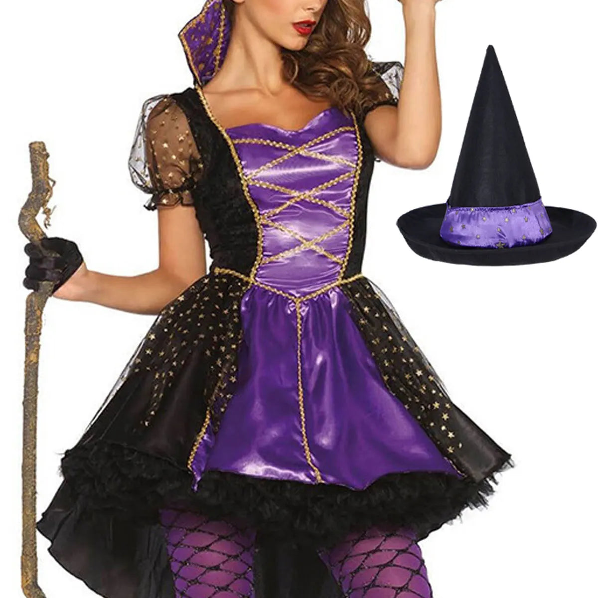 Women's Witch Queen Magic Easter Demon Vampire Bride Death Costume - alternate view 3