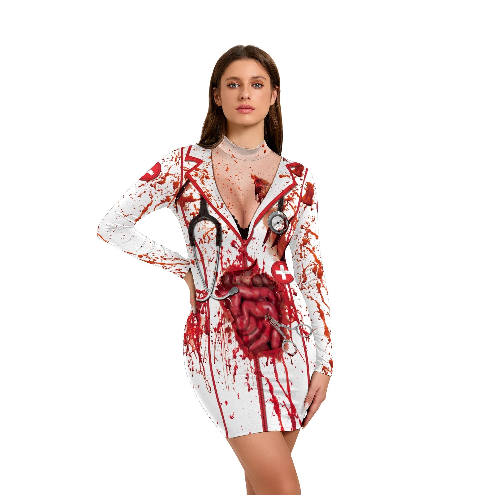 Skeleton Costume Dress for Women – Halloween Costume