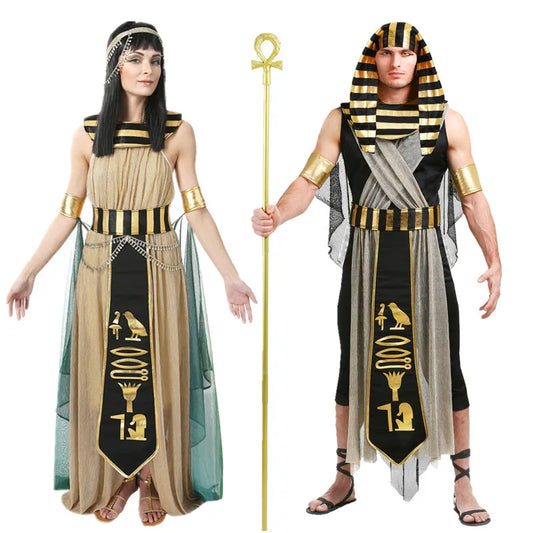 Couples Egyptian Pharaoh King and Queen Clothes Princess Ancient Roman Costume