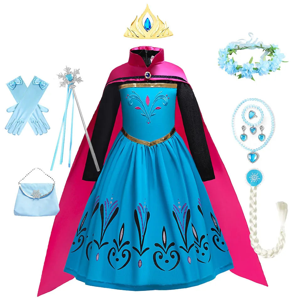 Girls Ice Queen-Inspired Halloween Costume Dress