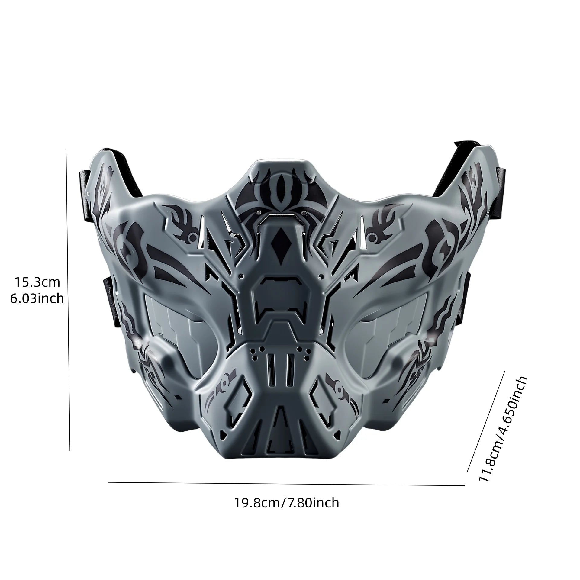Halloween Ghost Mask, TPE Silicone Half Face Mask, for Halloween Cosplay Costume, Scary Tactical Mask - product image 3