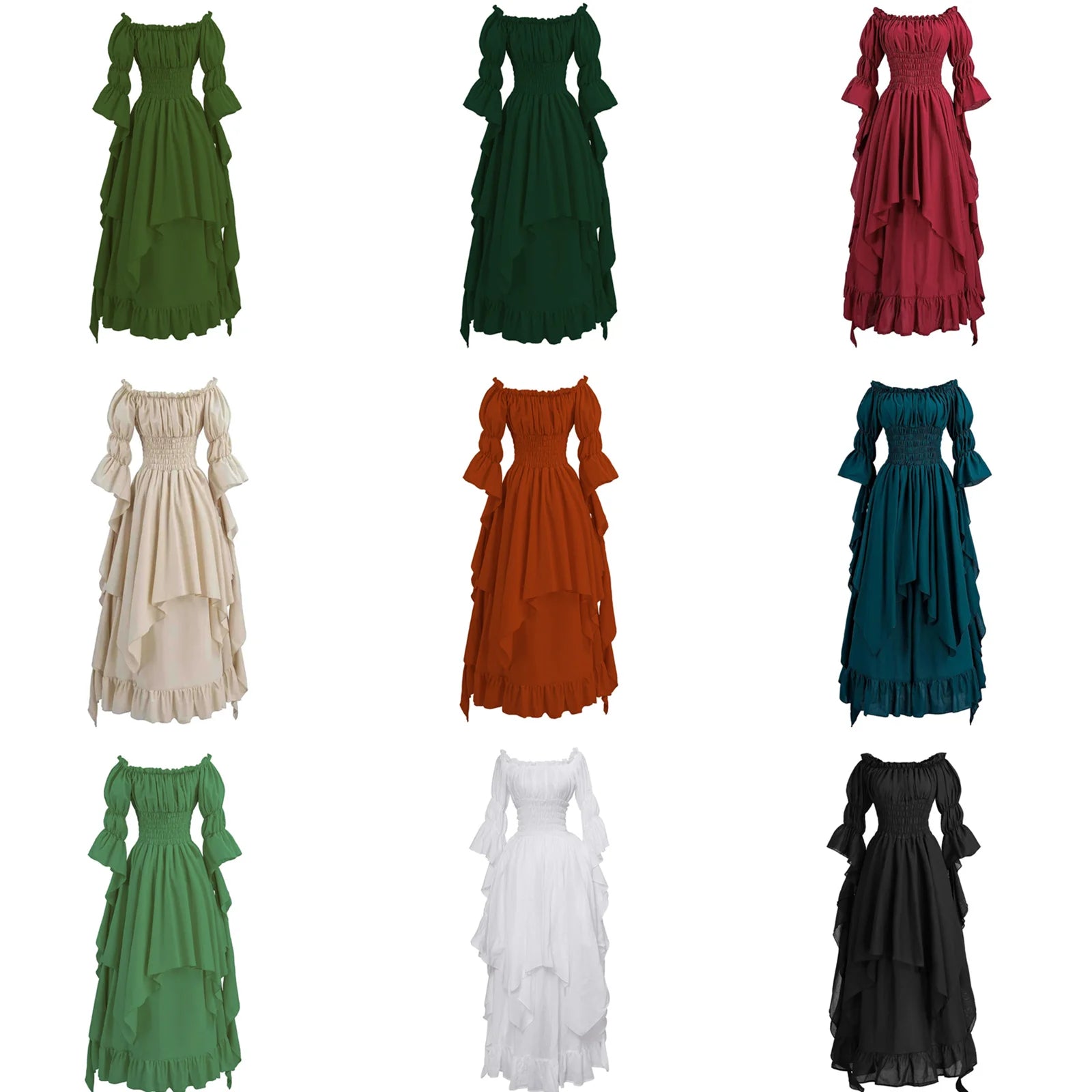 Women's Gothic Witch Dress Medieval Renaissance Costume Victorian Dress for Halloween Party - product image 1