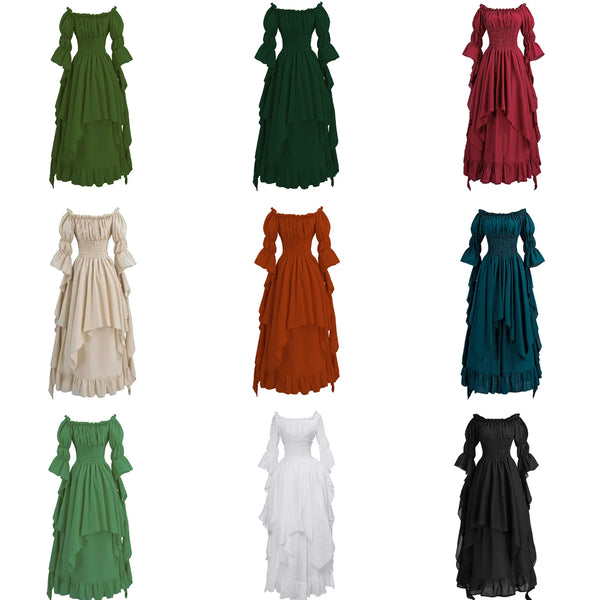 Women's Gothic Witch Dress Medieval Renaissance Costume Victorian Dress for Halloween Party - product image 1