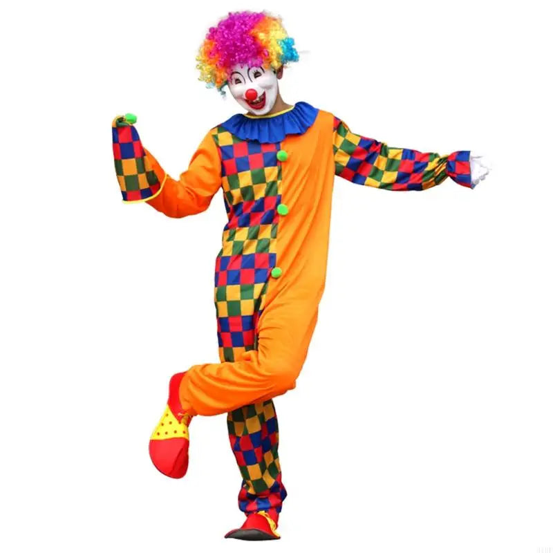 31BF Deluxe Costume Clown Movie Adult Costumes Creepy Clown Men's Halloween Costume Cloth - View 10