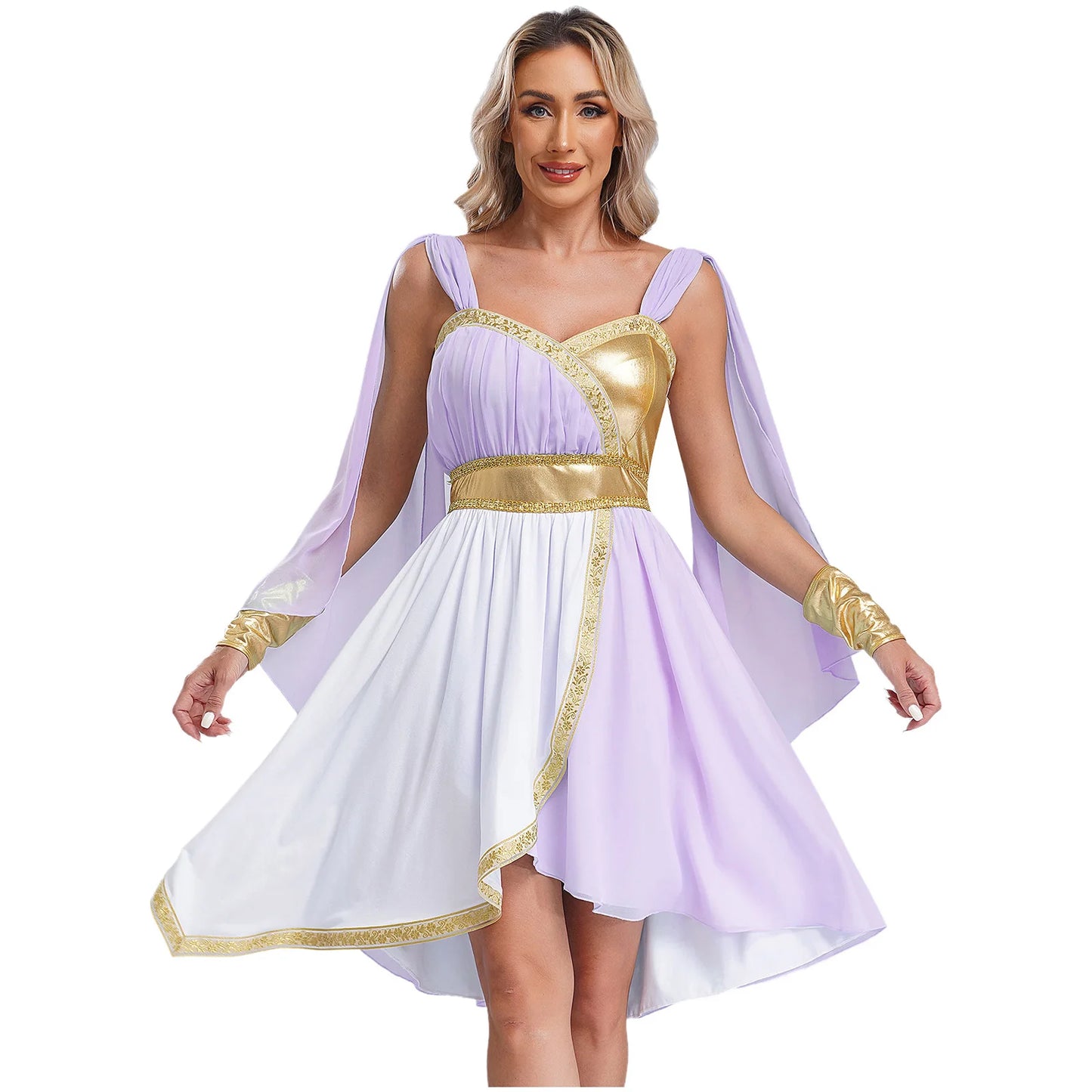 Women's Ancient Greek Athena Goddesses Roman Princess Toga Chiffon Costume - alternate view 10