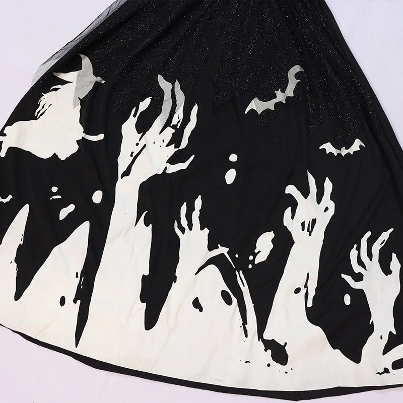 Luminous Grim Reaper Cosplay Skeleton Costume Mädchen Halloween Party Outfit Glowing Death God Horror Theme - product image 4