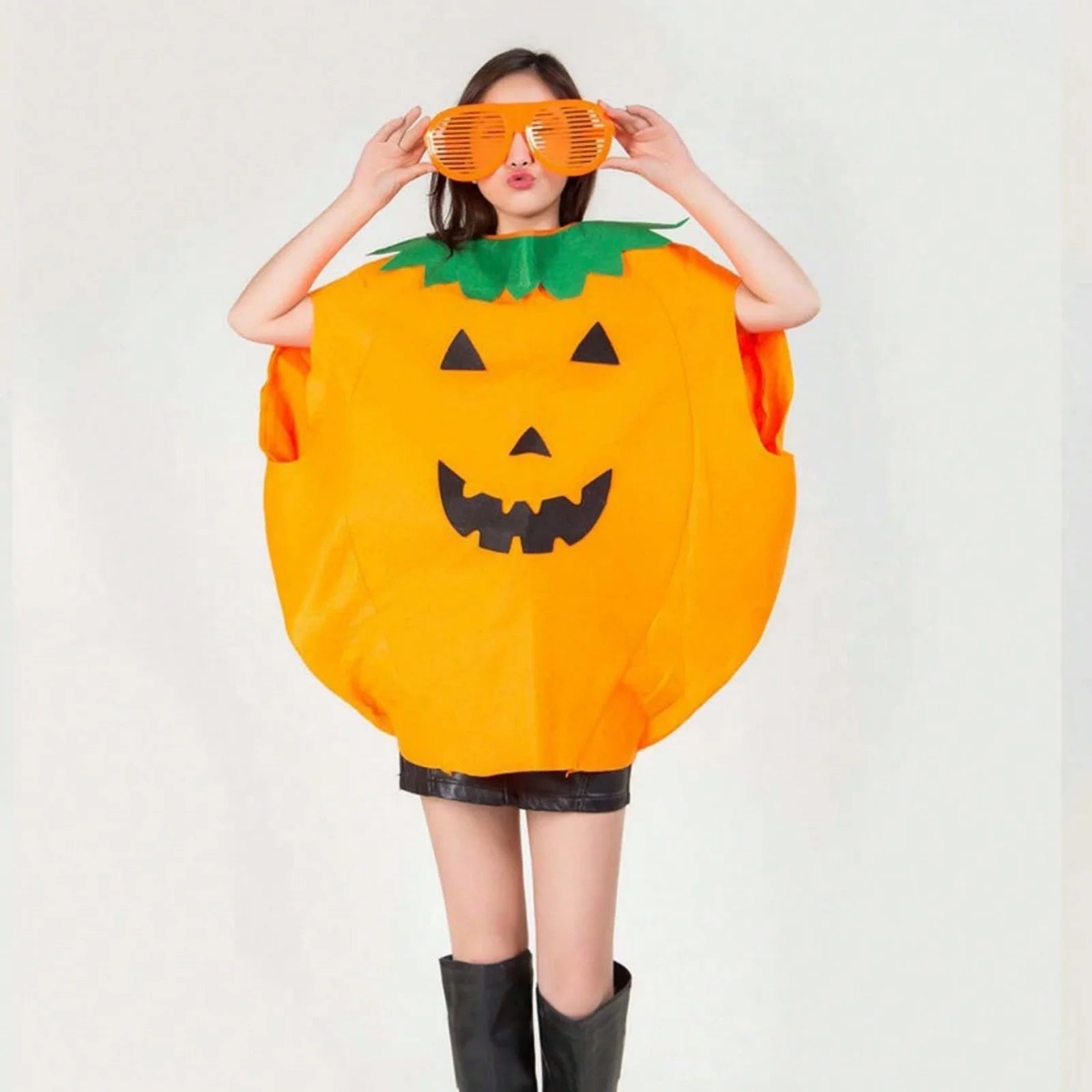 Women's 3-Piece Pumpkin Set: Cute Orange Outfit With , Attire For Hat - alternate view 3