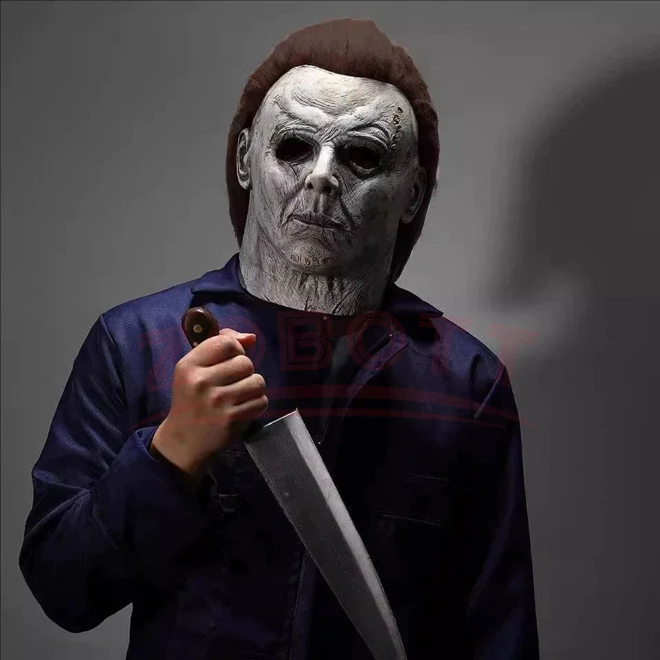 Michael Myers Halloween Costume Doodt Michael Myers Costume Kostuum Bloederige Kleding - Blue Jumpsuit / L