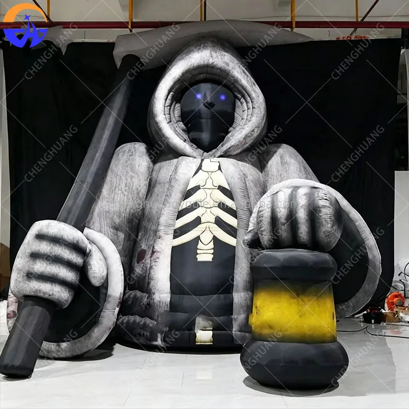 Giant Inflatable LED Death God Model, Halloween Haunted House Nightclub Outdoor CourtyardParty