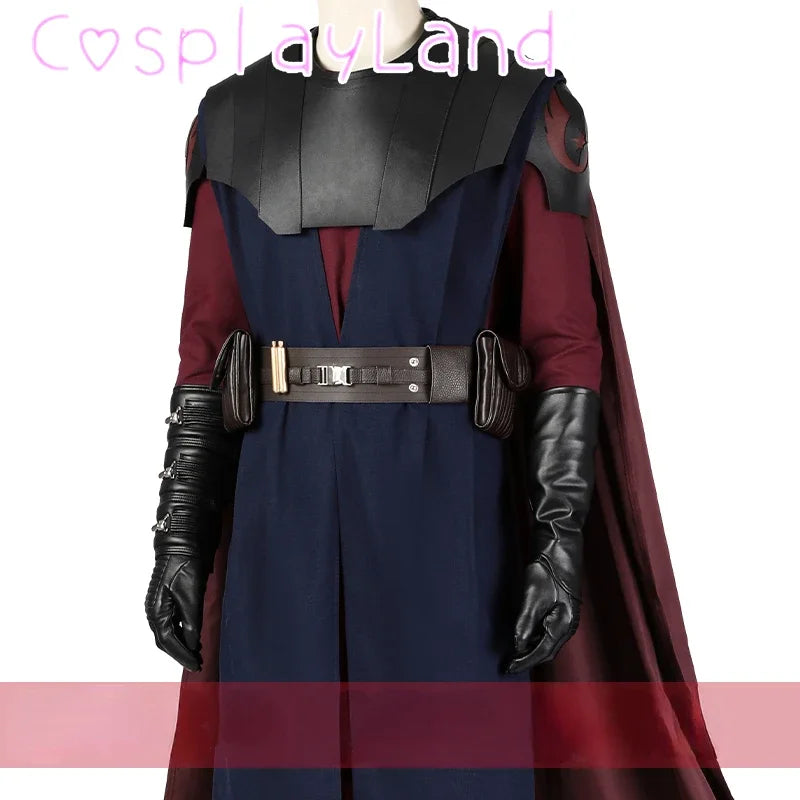 Men's Men Force-Sensitive Knight New Outfit With Red Cape Outfit Comic Con Costume - alternate view 3