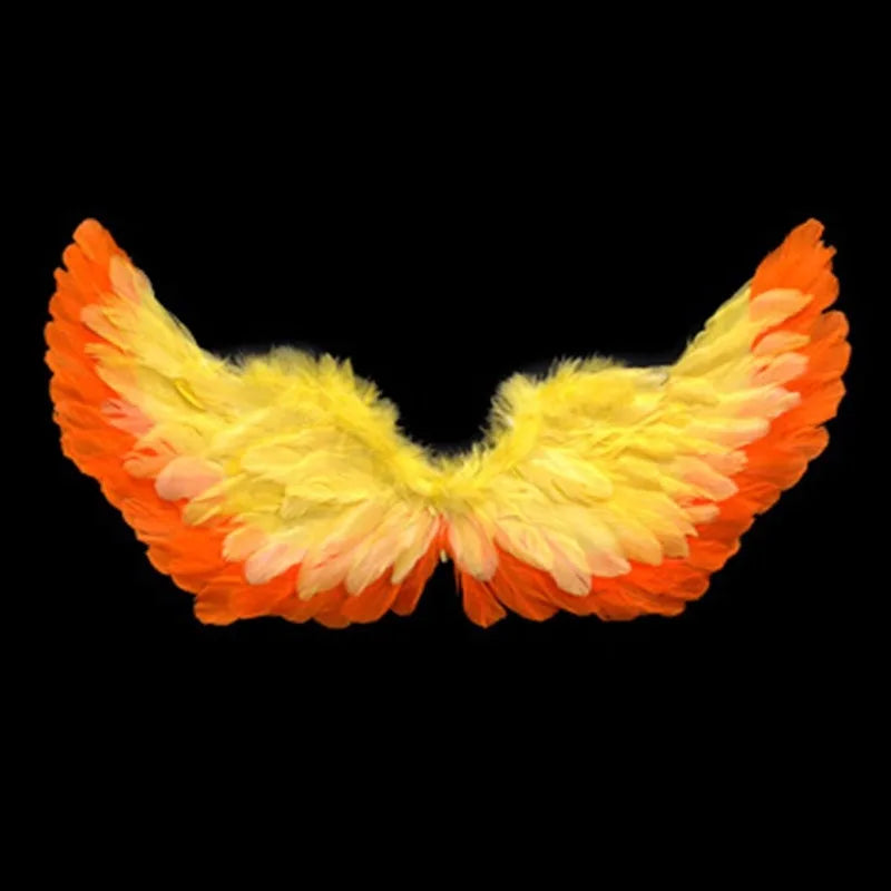 Creative Angel Feather Wings with Elastic Straps Bright Color Lightweight Wings