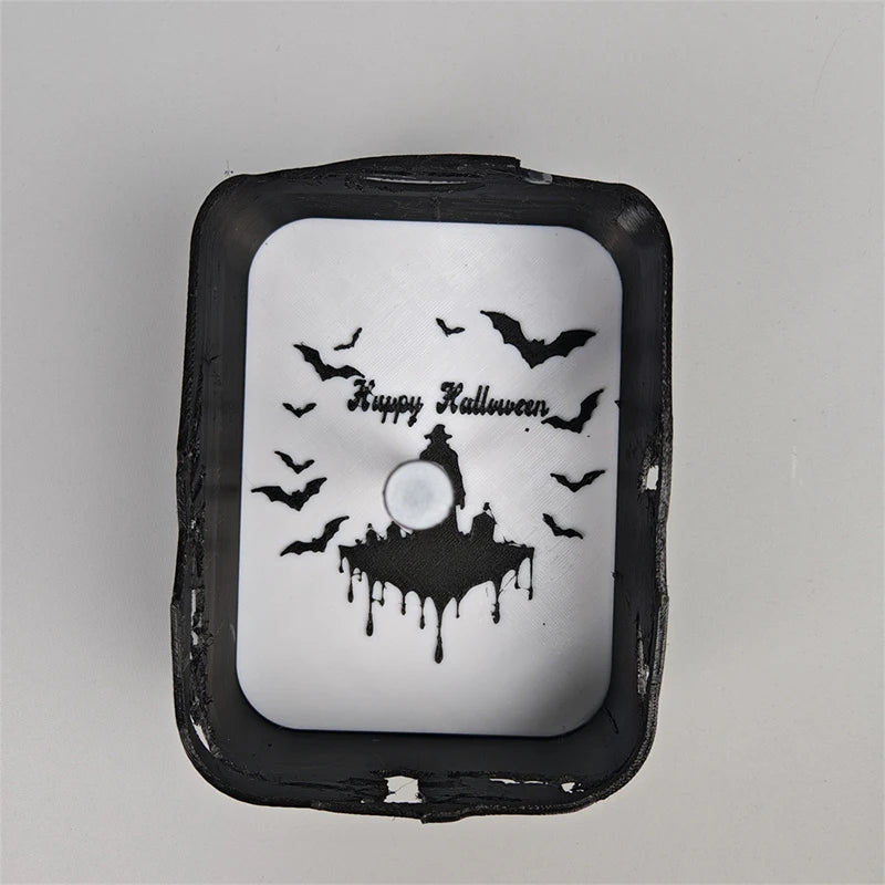 Halloween Christmas Projection Lamp Pumpkin Bat Pattern Wall Night Light Ambient Festive Decor Light Holiday