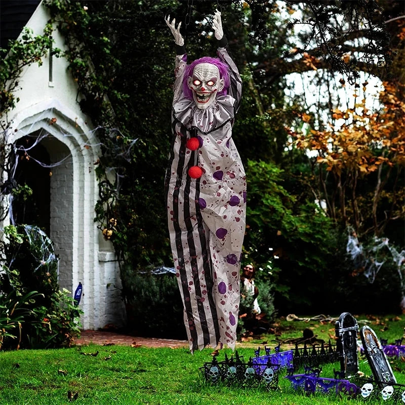 Animatronics Decoration Hanging Clown Nurse Voice Control Electric Outdoor Prop - alternate view 4