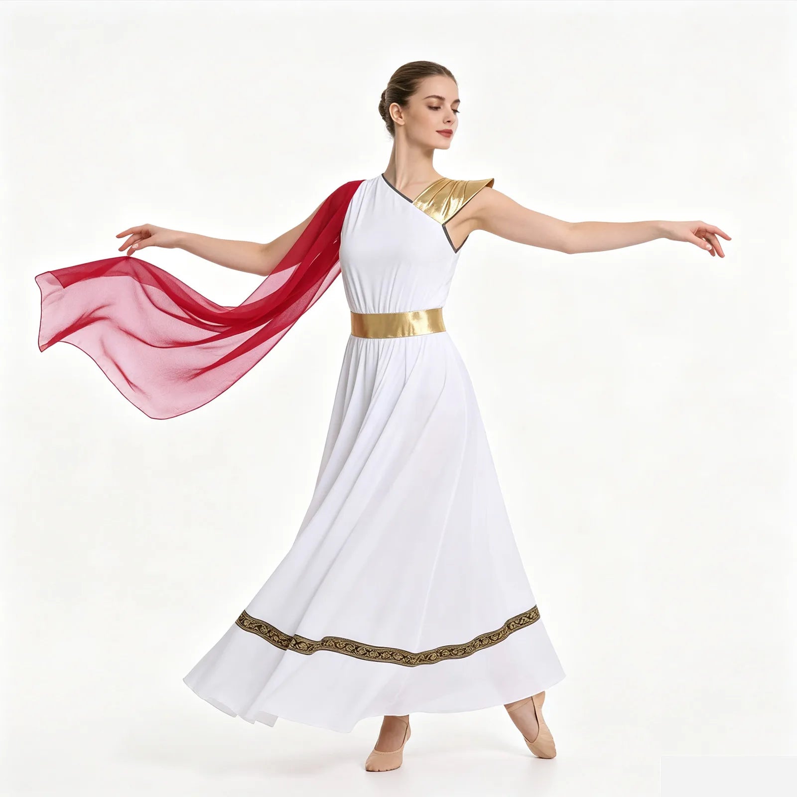 Womens Adult Ancient Greek Princess Roman Spartan Warrior Carnival Cosplay Costume High Waist Roman Empress - product image 2